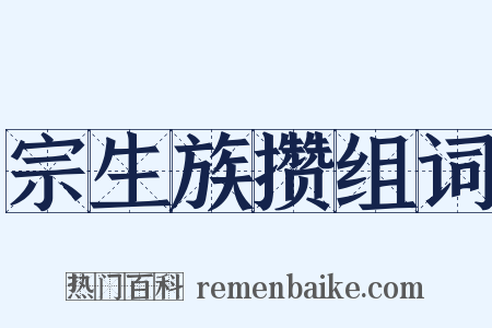 宗生族攒组词是什么意思的图片